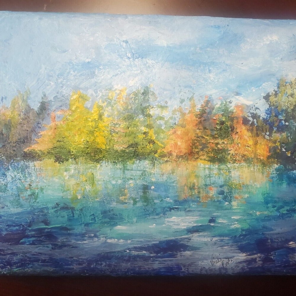 Vicki Foote Textures in Nature 8"x10" Acrylic Painting